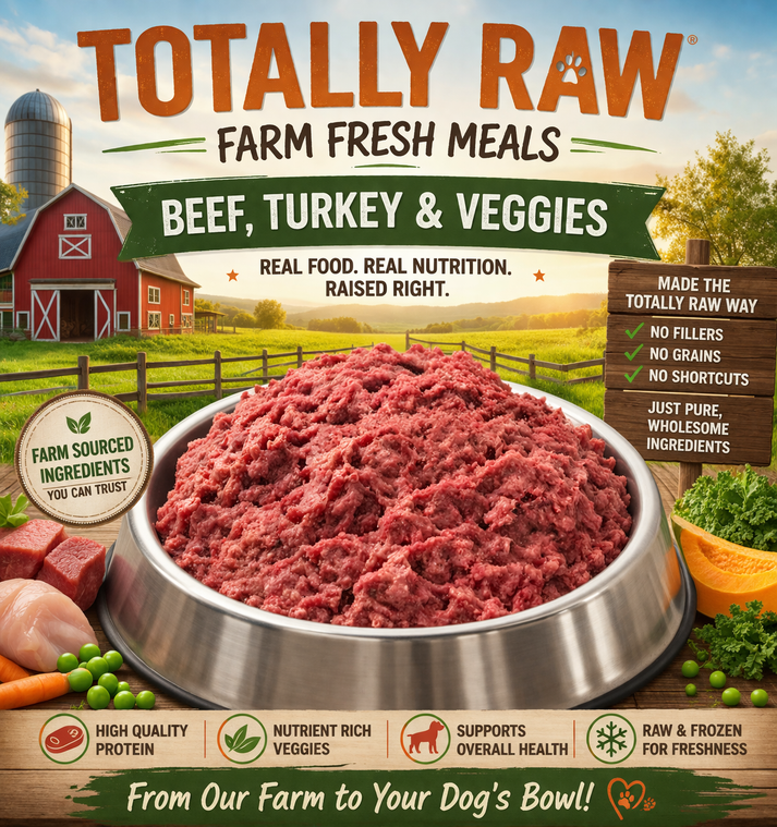 Beef, Turkey & Veggies - Totally Raw