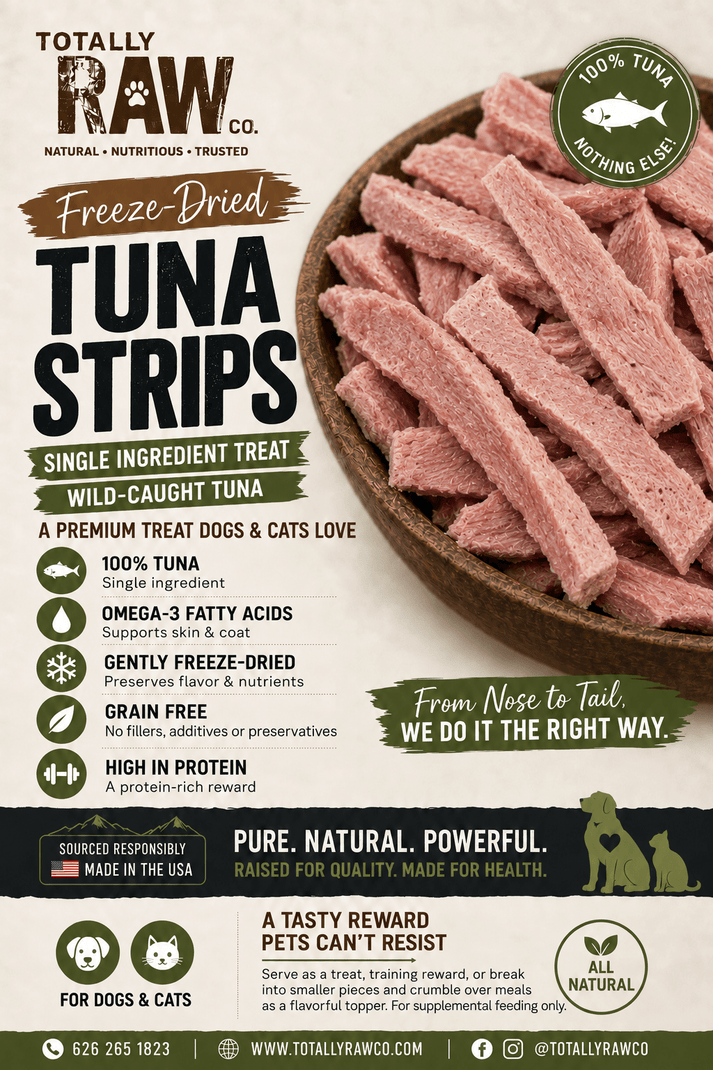 Private Label Wild Caught Tuna Strips - Totally Raw